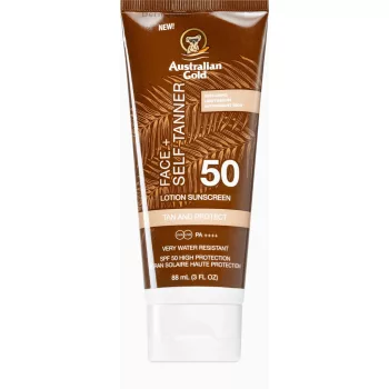 Australian Gold Face + Self Tanner SPF 50, arcszérum 88 ml