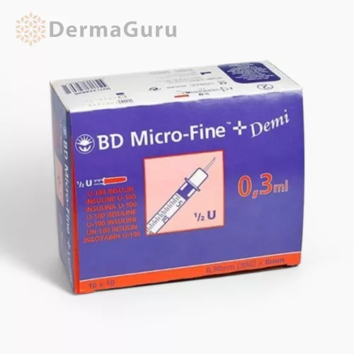 BD Micro-Fine+ Penkanyle 0,30 ml 30G, egyszer használatos fecskendő, 10 db