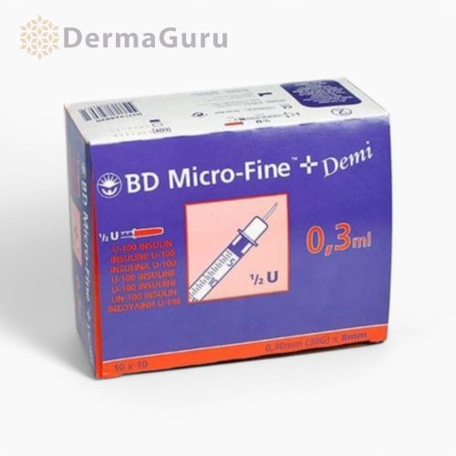 BD Micro-Fine+ Penkanyle 0,30 ml 30G, egyszer használatos fecskendő, 100 db